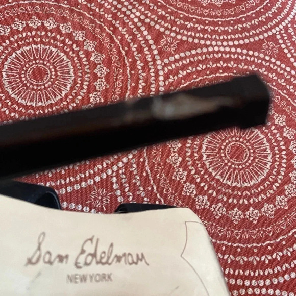 Sam Edelman Black heel sandals zipper back 6.5, 4 inch heel - Picture 4 of 8